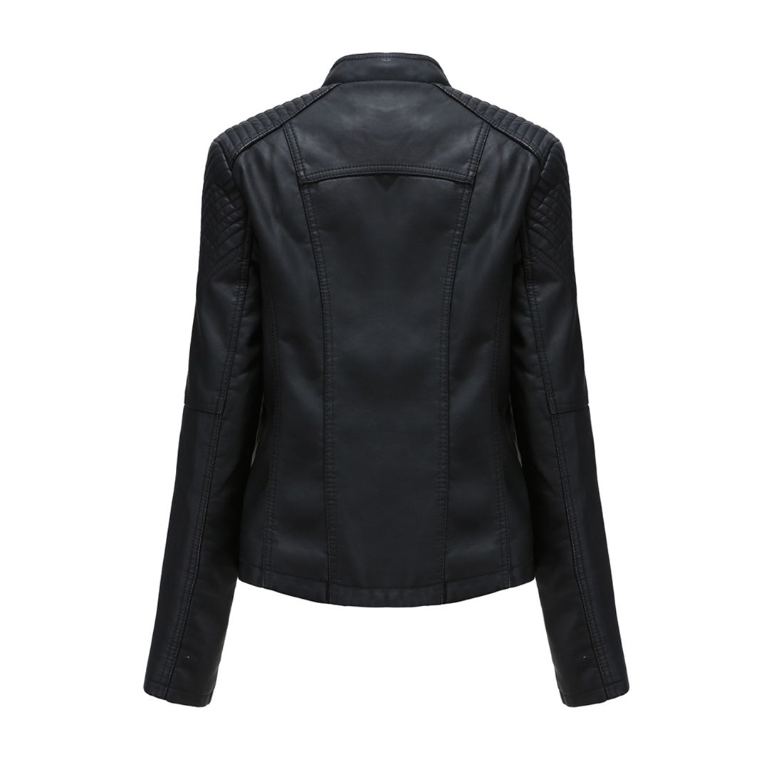 Lilian | Damen Modische Jacke mit asymmetrischem Reißverschluss