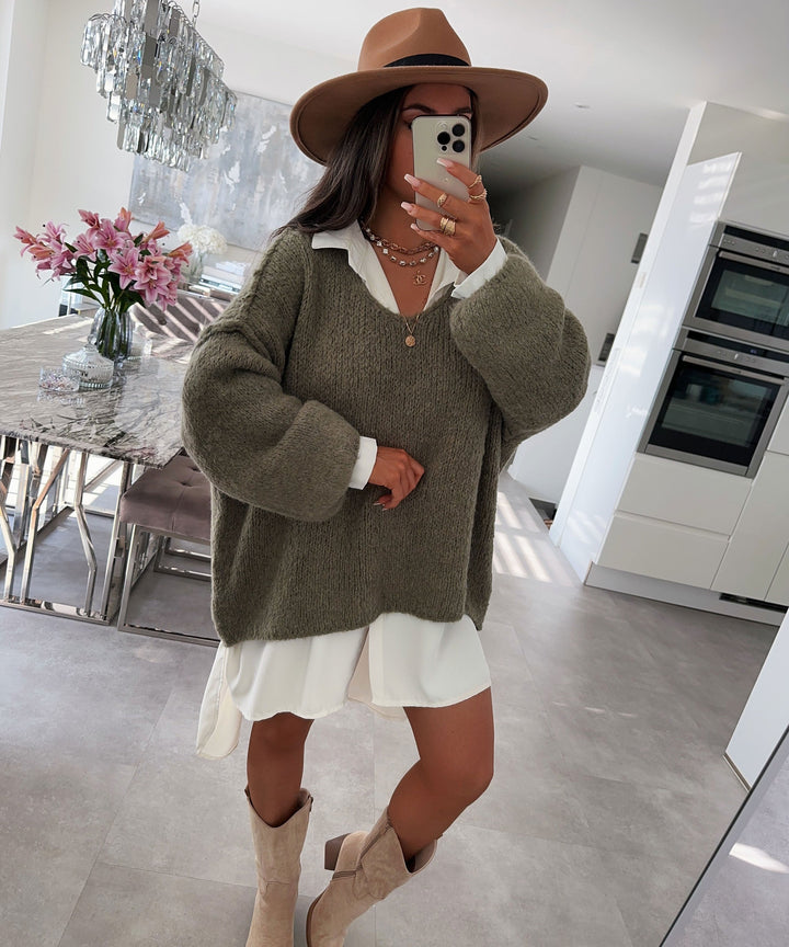 Pullover Cinderella Khaki  Ladypolitan ♡   