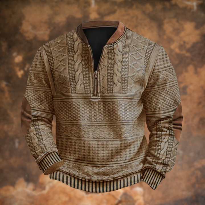 Pullover Herren | Strickpullover Herren | Kurzer Zipper für schnellen Wärmekick