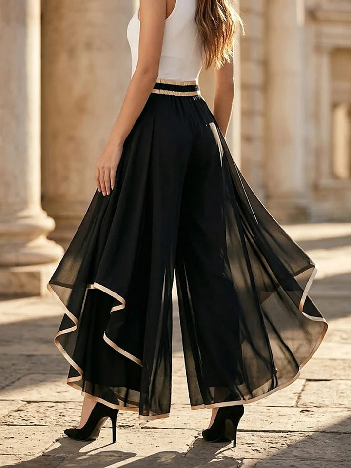 Quella | Elegante Palazzohosen Damen – Fließende Silhouette mit Gold-Details 3