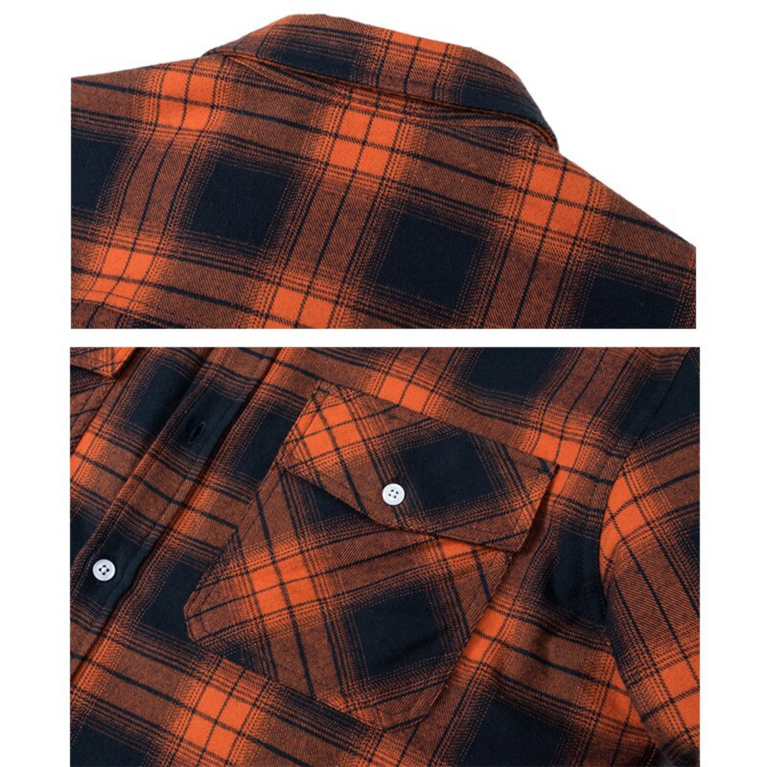 Winterjacke Freizeitjacke Herren | Gefüttert im Karohemd-Stil