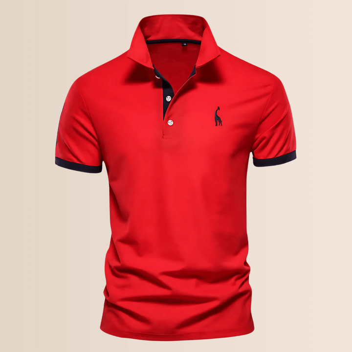 Oliver – Men's Cotton Polo Shirt with Stand-Up Collar - Image 6