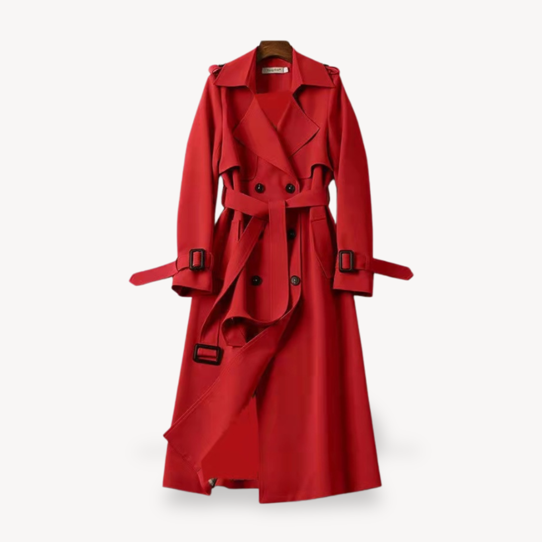 Lange Mantel | Trenchcoat Klassischer Schnitt mit Gürtel
