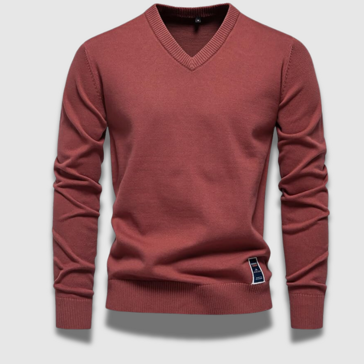 Maglione Uomo Collo a V Morbido e Caldo
