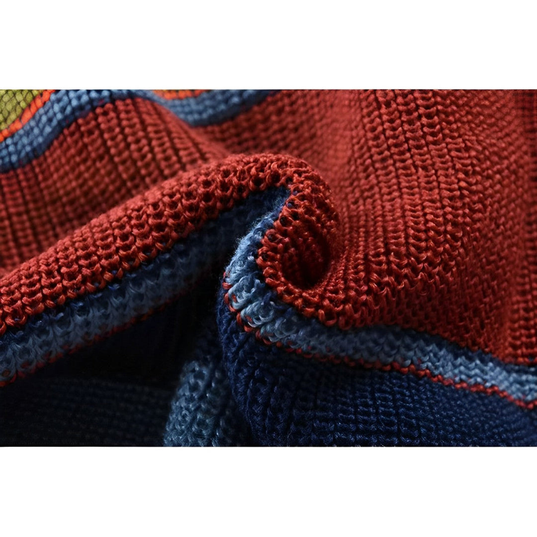 Retro-Cardigan Herren | Kräftiges Streifen-Statement & Entspannte Passform