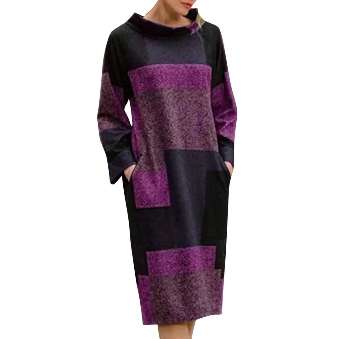 Retro-inspiriertes Patchwork-Maxikleid