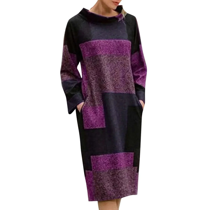Retro-inspiriertes Patchwork-Maxikleid