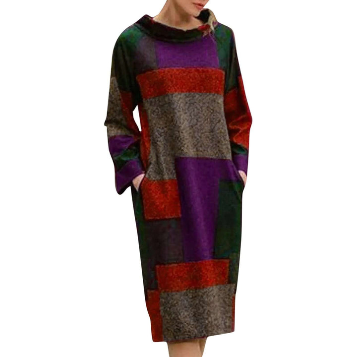 Retro-inspiriertes Patchwork-Maxikleid