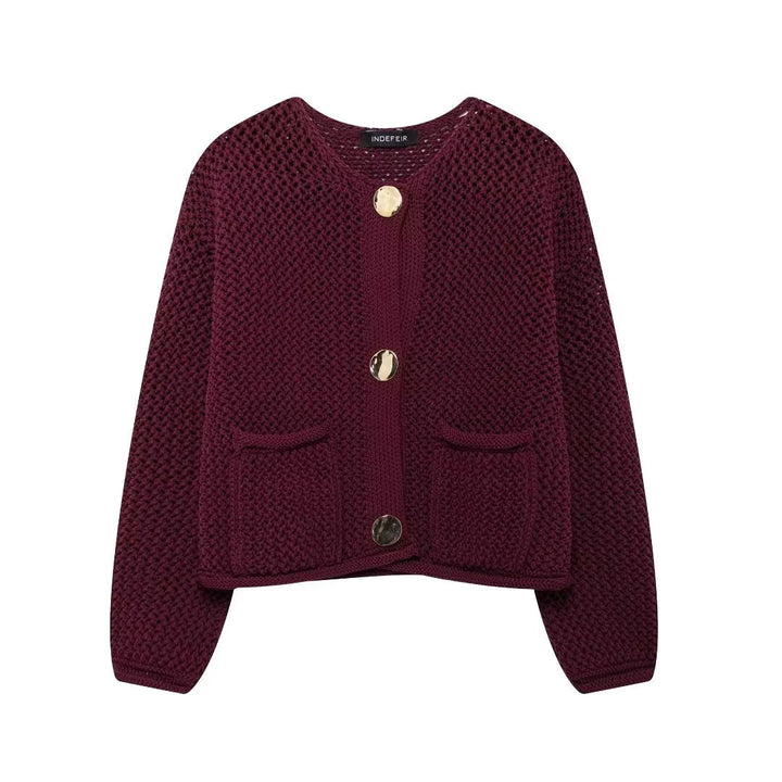 Reyna - Vintage Strickjacke mit Frauenbrust