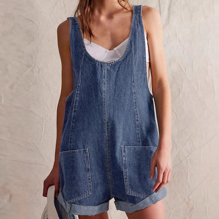 Rina | Lässiger, Bequemer & Stilvoller Damen Denim-Strampler 4