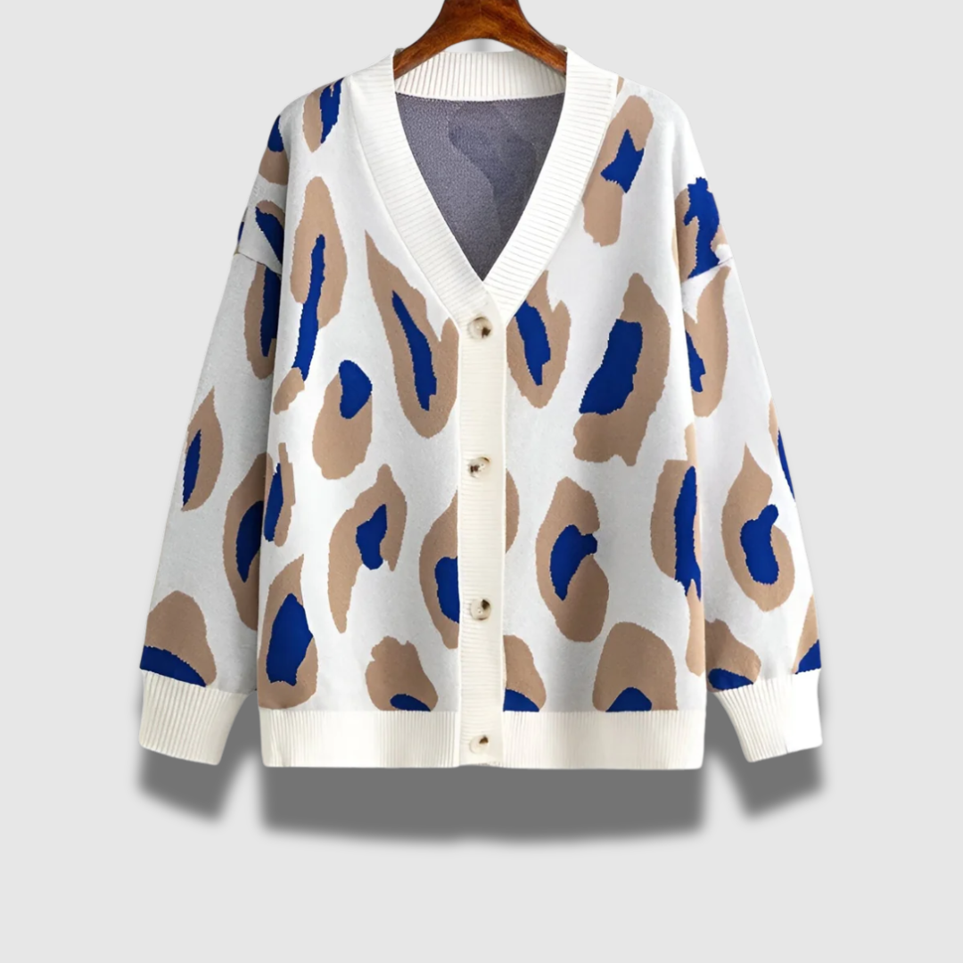 Cardigan Lungo Donna in Maglia con Scollo a V