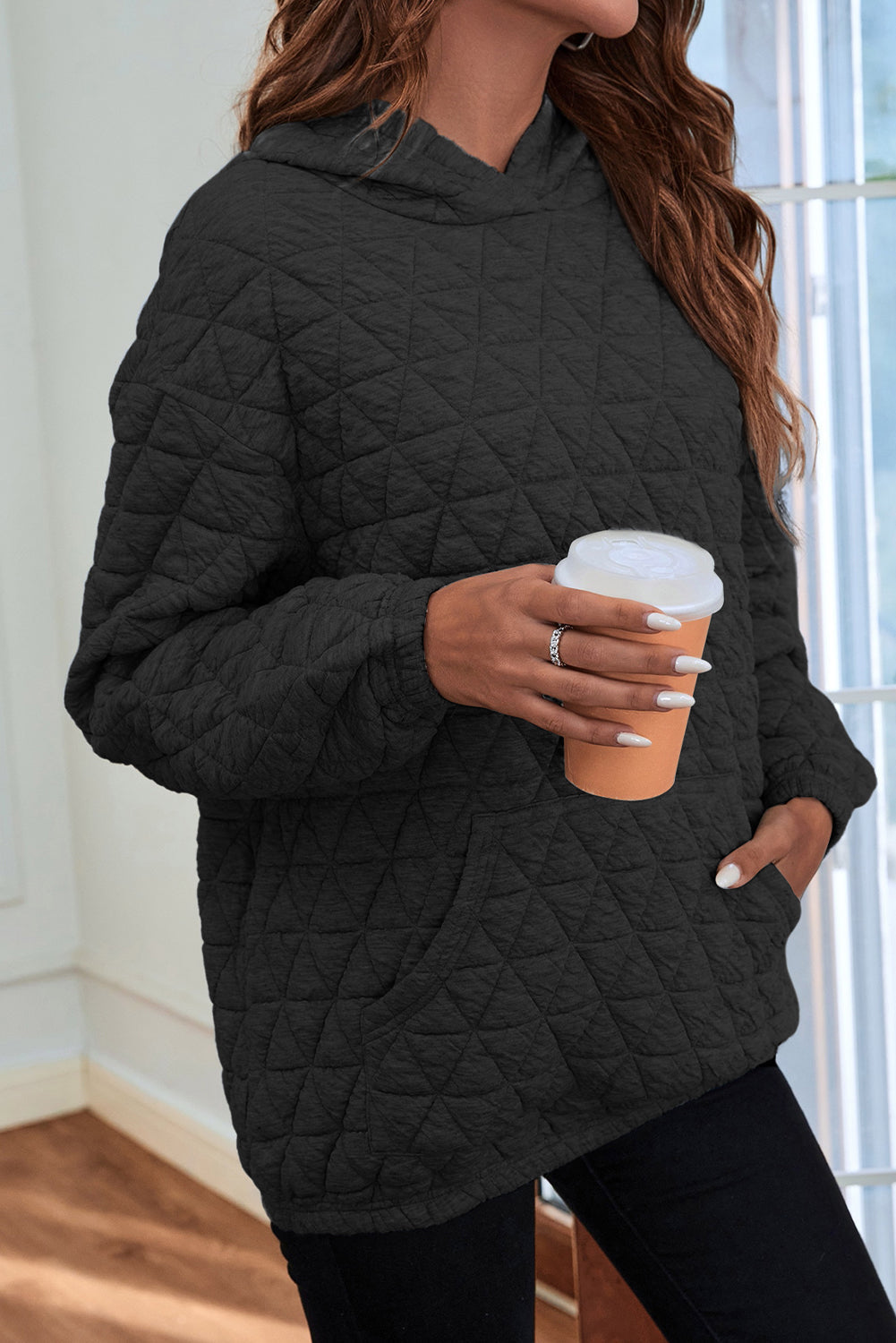 Ruby - Gesteppte warme Jacke mit Kapuze
