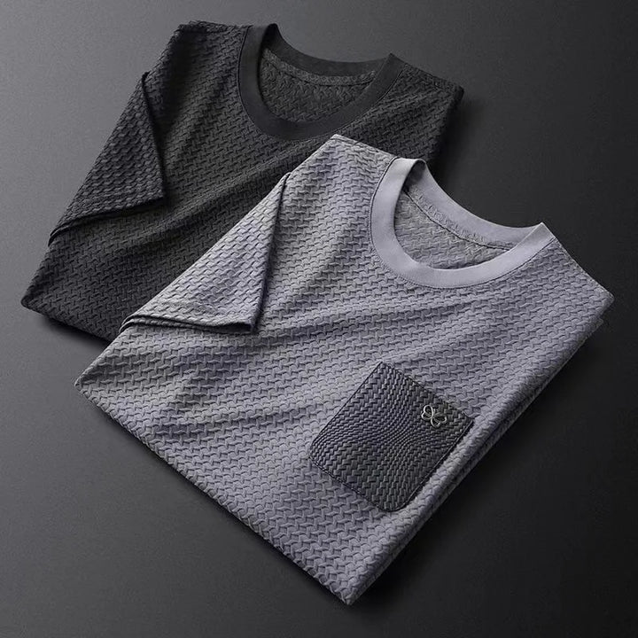 T-Shirt kurzärmelig Rundhals mit Brusttasche