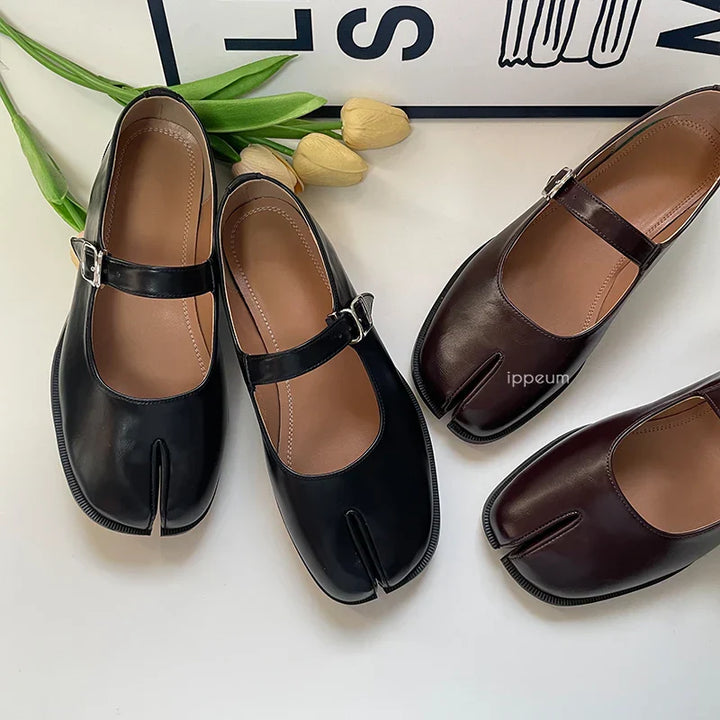 Anja – Leather Mary Jane Shoes with Strap for Women - Image 4
