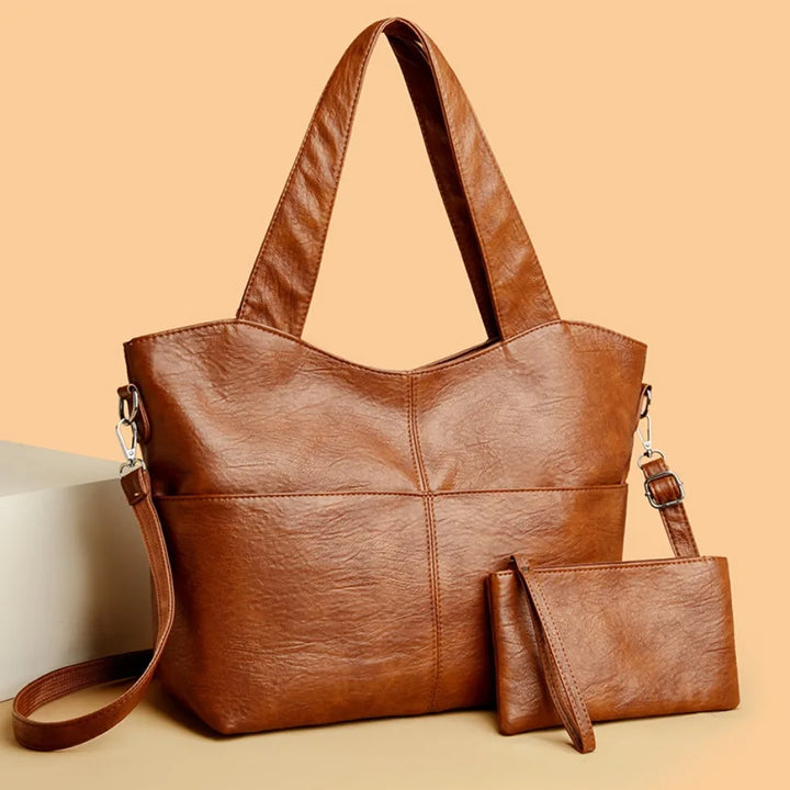 Gabbie – Elegante strukturierte Handtasche mit doppeltem Schulterriemen