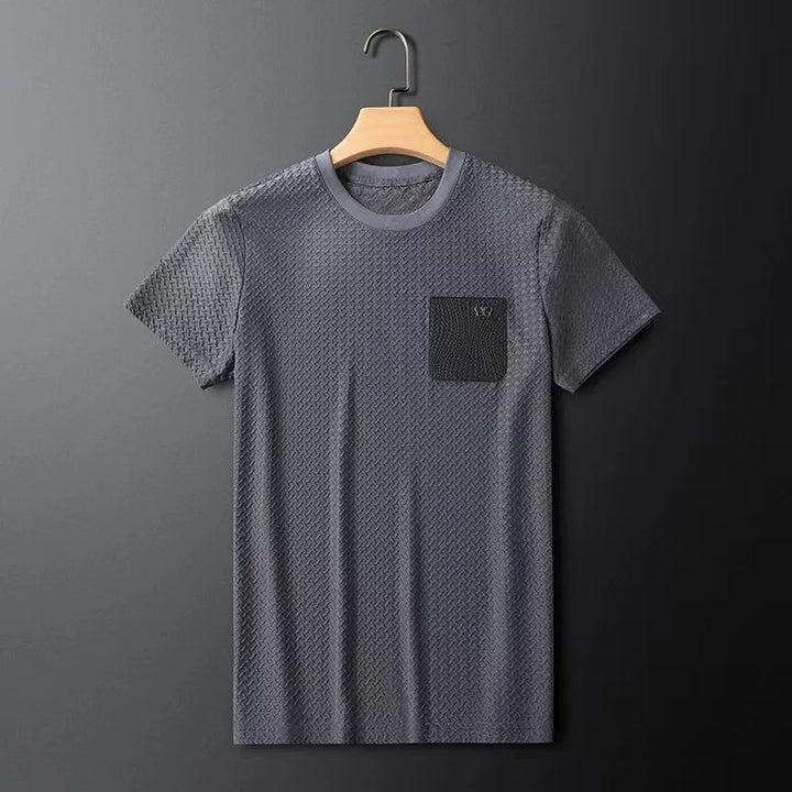 T-Shirt kurzärmelig Rundhals mit Brusttasche