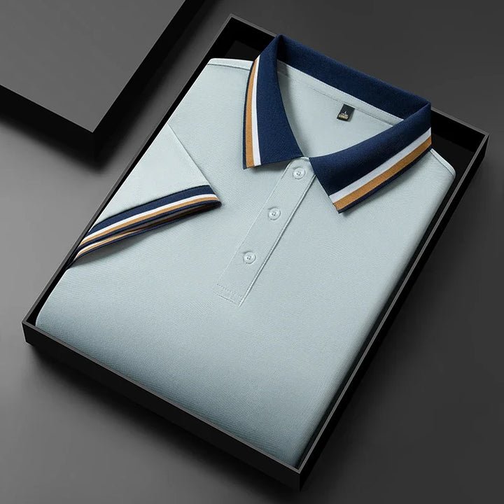 Poloshirt Herren Kurzarm mit Kontrastkragen