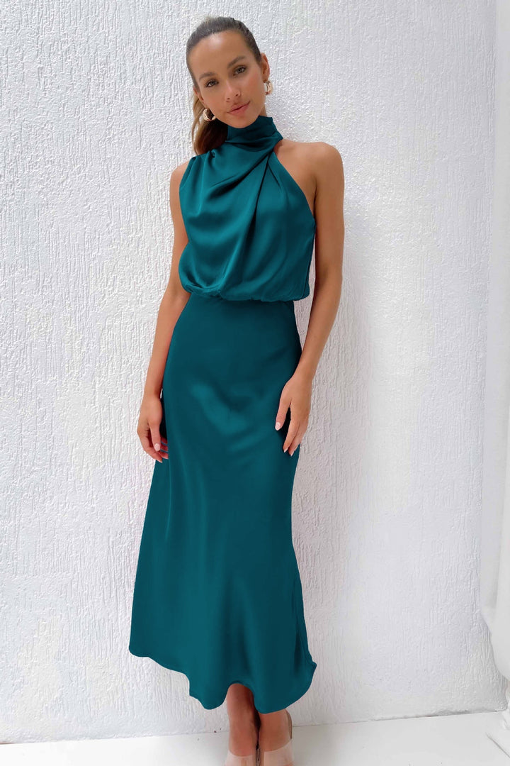 Doris | Damen Schickes Neckholder Abendkleid