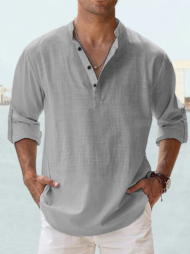 Markus – Casual Henley Summer Shirt Shirt for Men - Image 8
