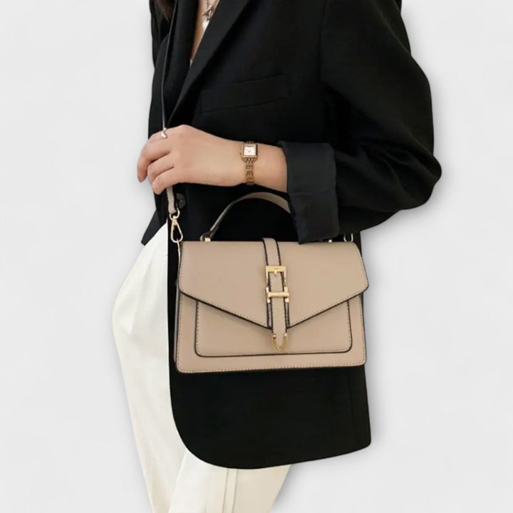 Martina | Damen klassische elegante strukturierte Schultertasche