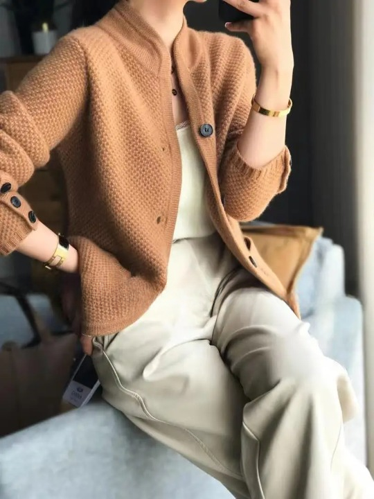 Danielle | Damen Winter Cardigan Mit Knopfleiste
