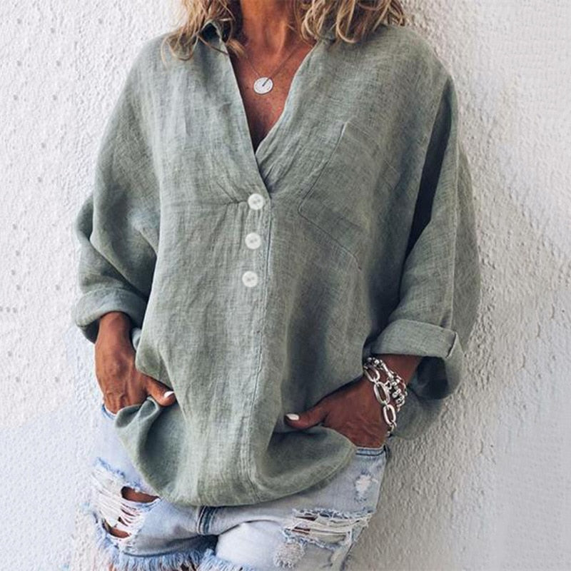 Lena – Bequeme Leinenbluse