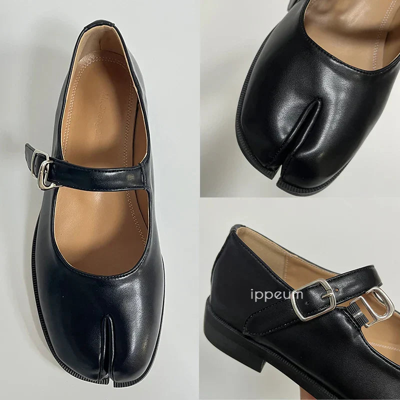 Anja – Leather Mary Jane Shoes with Strap for Women - Image 3