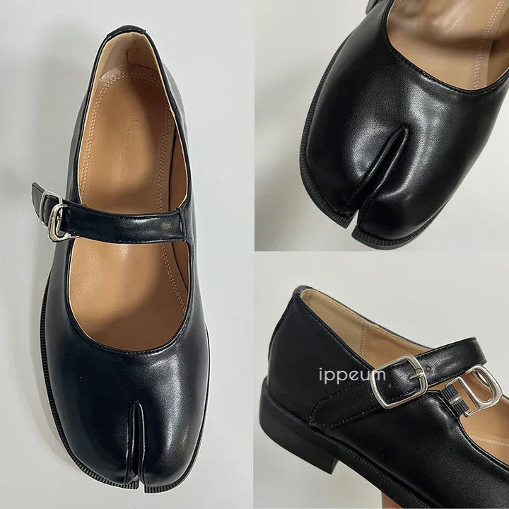 Anja – Leather Mary Jane Shoes with Strap for Women - Image 3