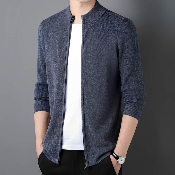 Derek - Bequemer Cardigan mit Reißverschluss für Herren