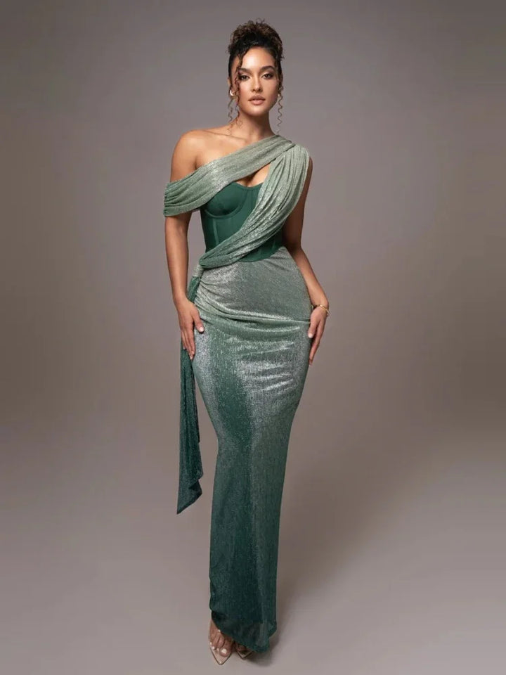 Nicole | Damen Ein-Schulter Abendkleid