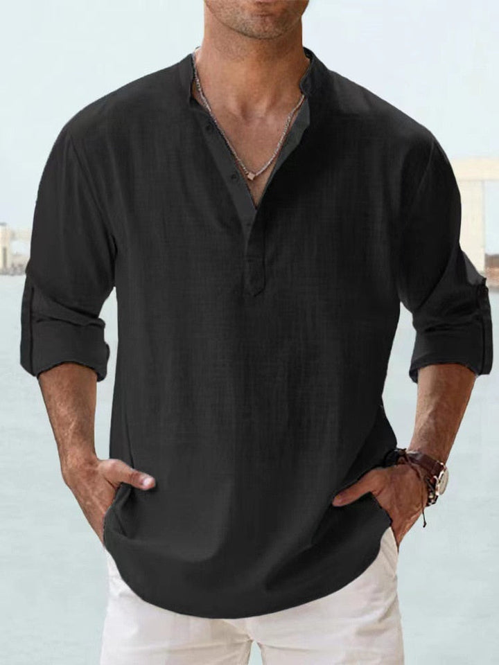 Markus – Casual Henley Summer Shirt Shirt for Men - Image 7