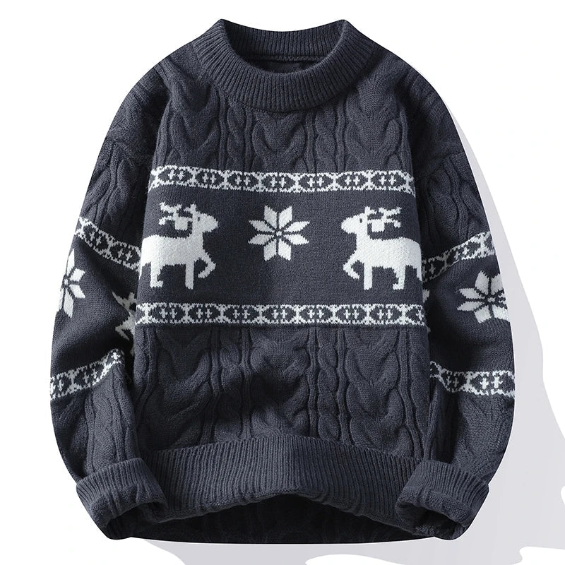 Anna | Stilvoller, bequemer Winter-Weihnachtspullover mit Rentiermotiv