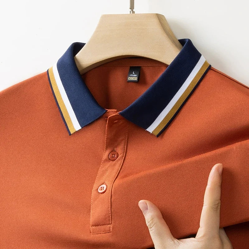 Poloshirt Herren Kurzarm mit Kontrastkragen