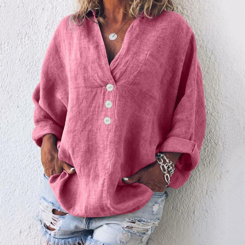 Lena – Bequeme Leinenbluse