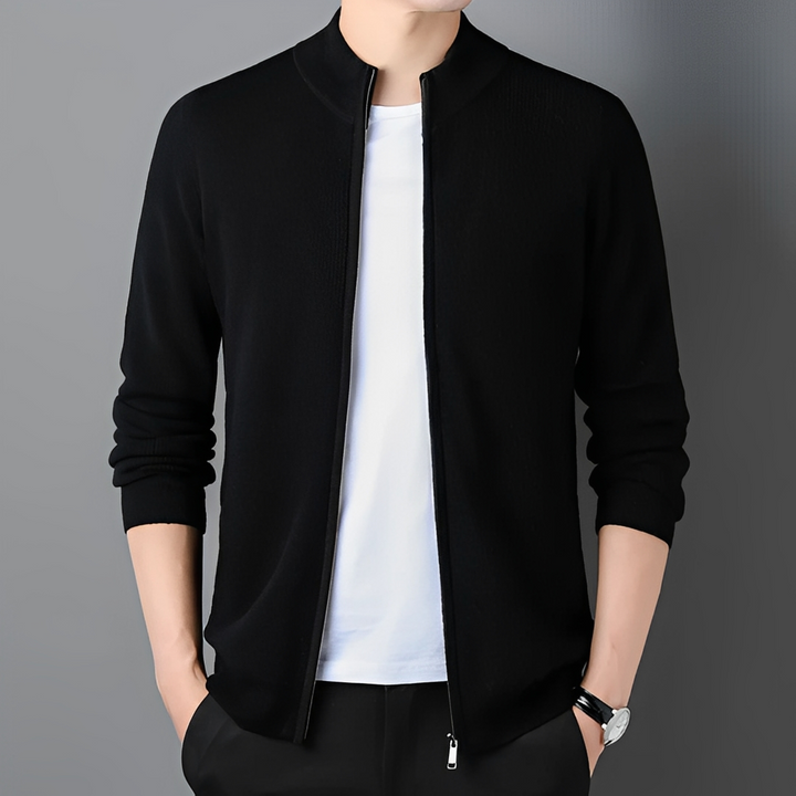 Derek - Bequemer Cardigan mit Reißverschluss für Herren