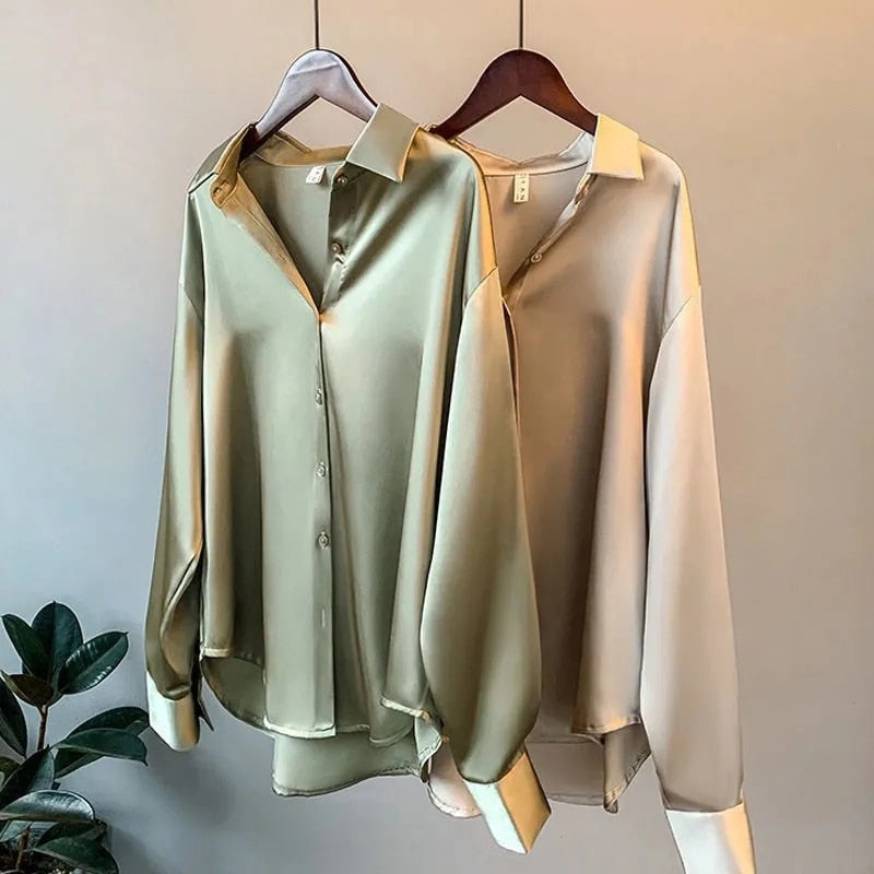 Damen Seidenbluse Klassisch