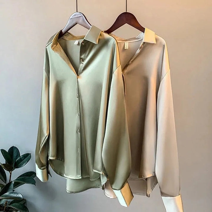 Damen Seidenbluse Klassisch