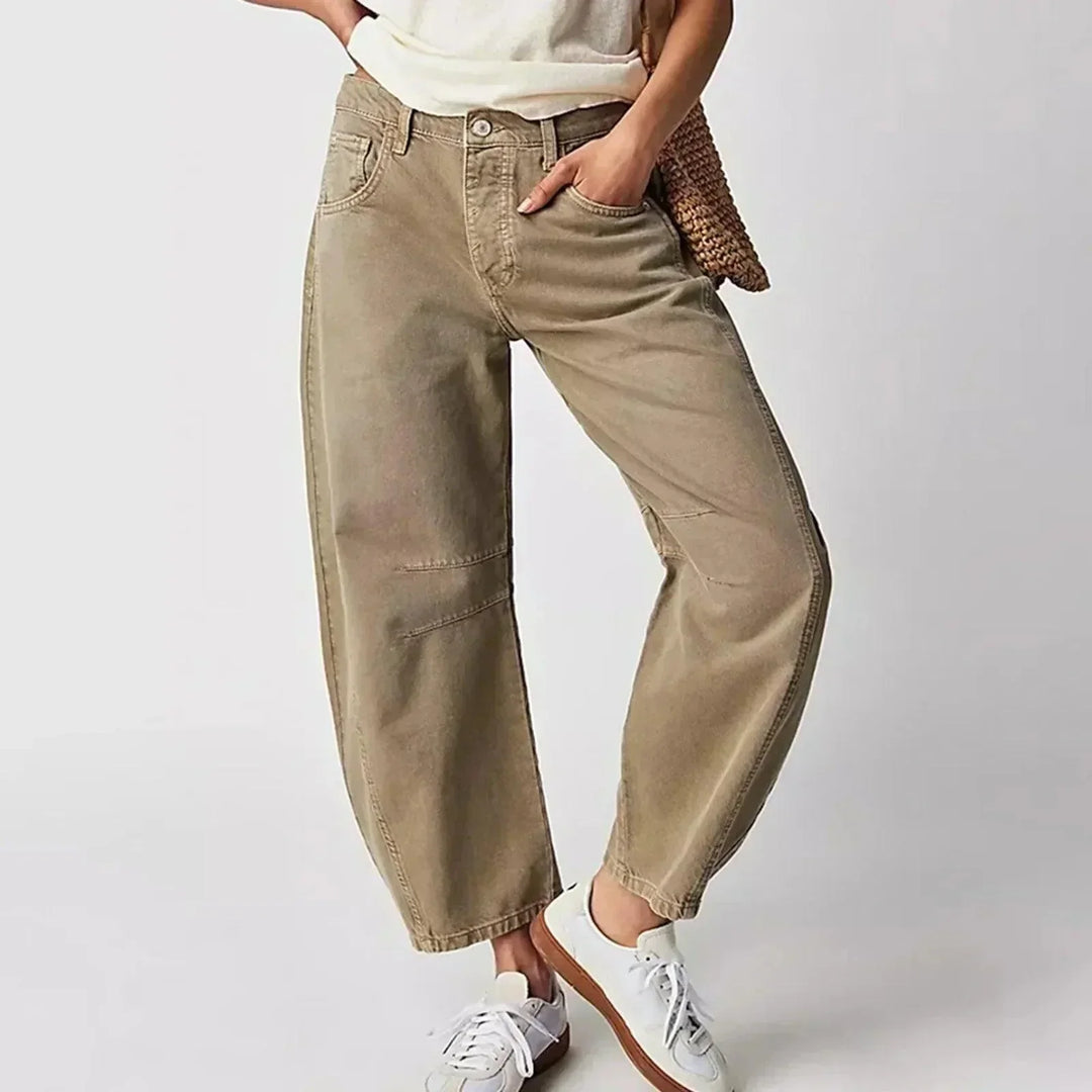 Hanna | Damen High-Waist-Jeans mit lockerer Passform