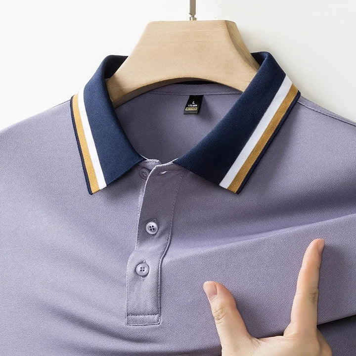 Poloshirt Herren Kurzarm mit Kontrastkragen