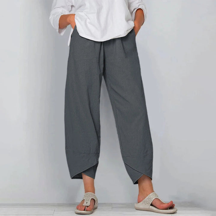 Netha Leinenhose Damen – Mühelose Wide-Leg-Hose
