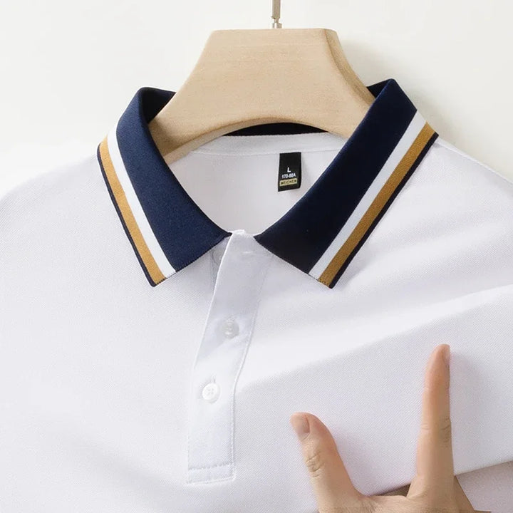 Poloshirt Herren Kurzarm mit Kontrastkragen