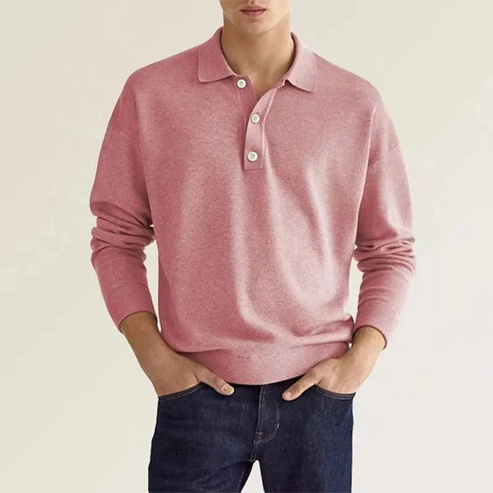 Peter | Herren Freizeit-Poloshirt mit langen Ärmeln