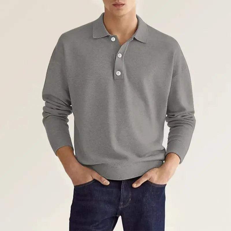 Peter | Herren Freizeit-Poloshirt mit langen Ärmeln