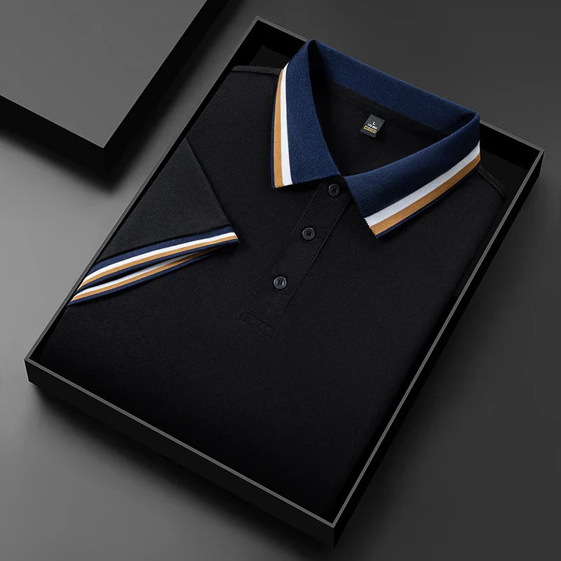 Poloshirt Herren Kurzarm mit Kontrastkragen