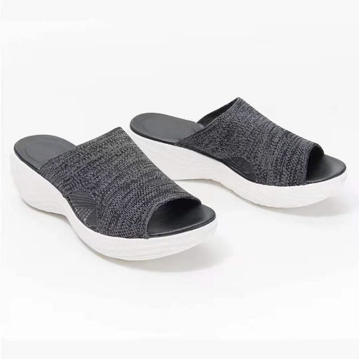 Orthopädische Damensandalen mit verstellbarer Schnalle