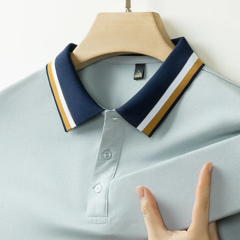 Poloshirt Herren Kurzarm mit Kontrastkragen
