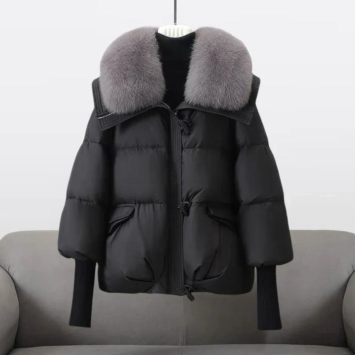 Sadie - Elegante Damen-Pufferjacke mit Pelzkragen