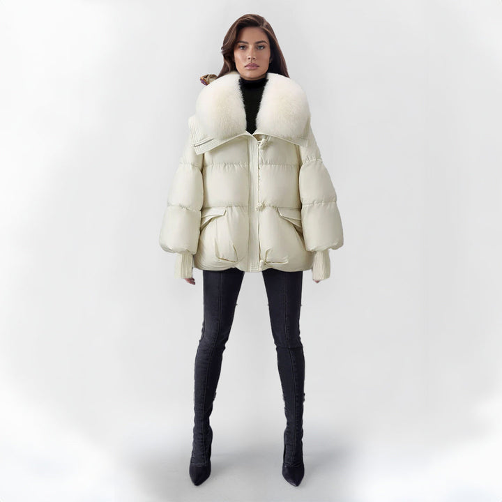 Sadie - Elegante Damen-Pufferjacke mit Pelzkragen