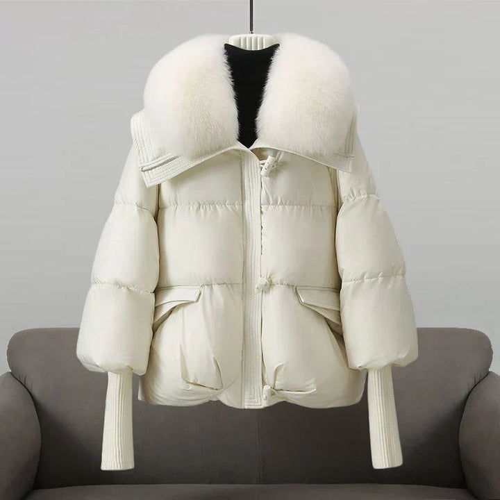 Sadie - Elegante Damen-Pufferjacke mit Pelzkragen