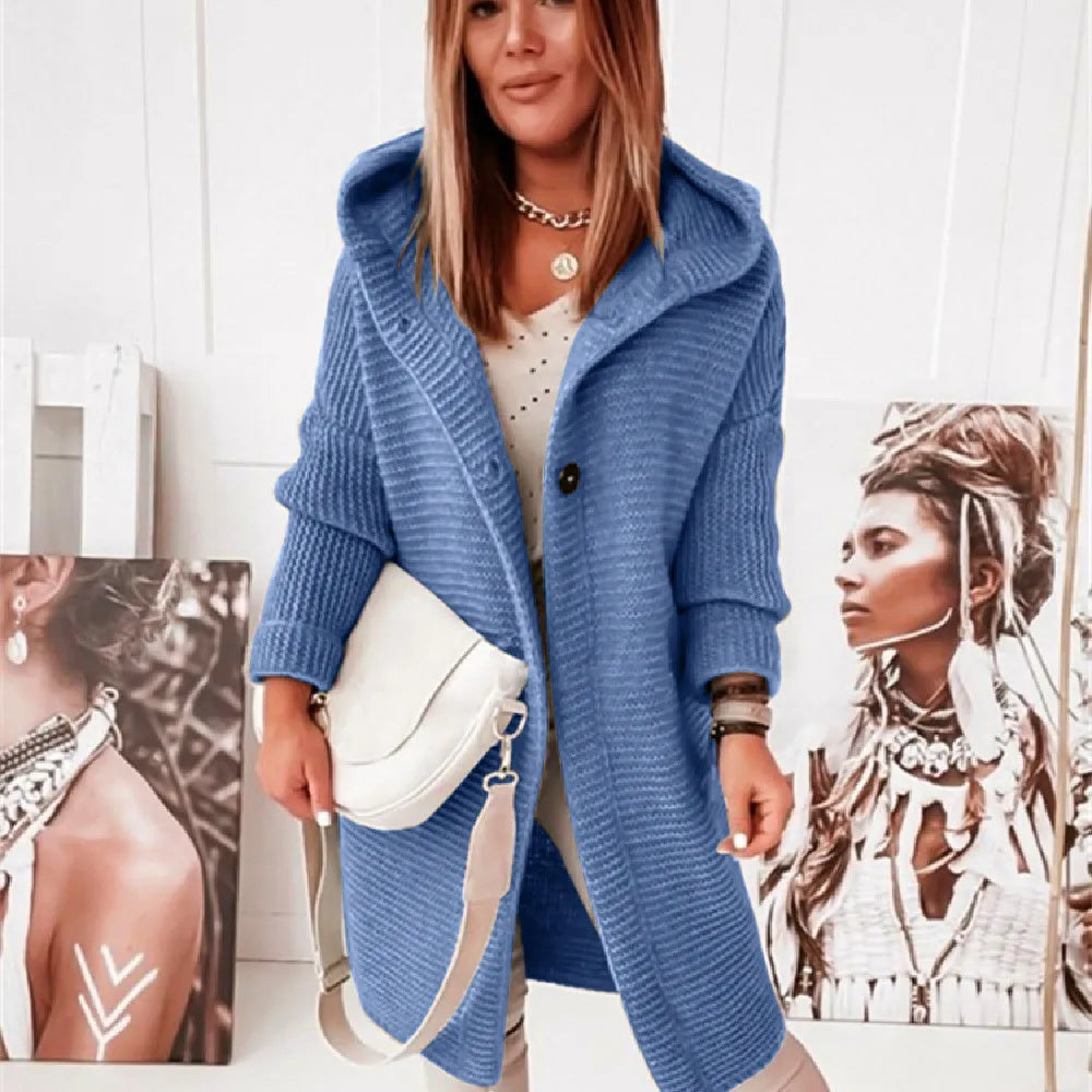 Samantha - Lässige Strickjacke mit Kapuze